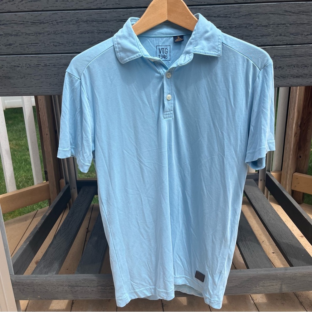 Vintage VTG 1946 Light Blue Modal Short Sleeve Polo Shirt Men’s Size S